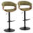 Arabelle Swivel Upholstered Adjustable Height Counter Stool with Metal Frame-88309869-88309870