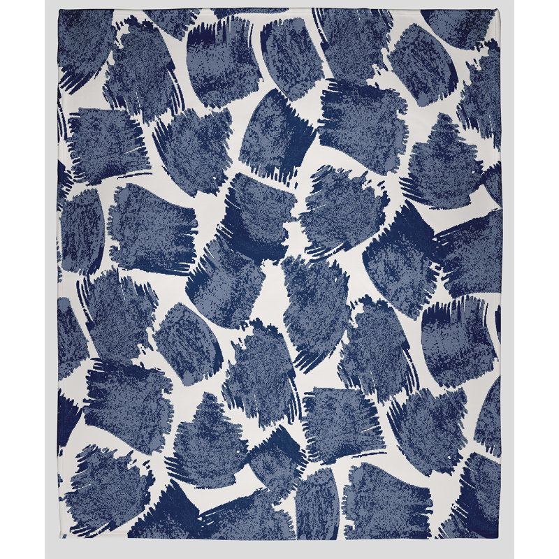 Jeté en molleton, L 30 po x L 40 po, Bleu, 1.75