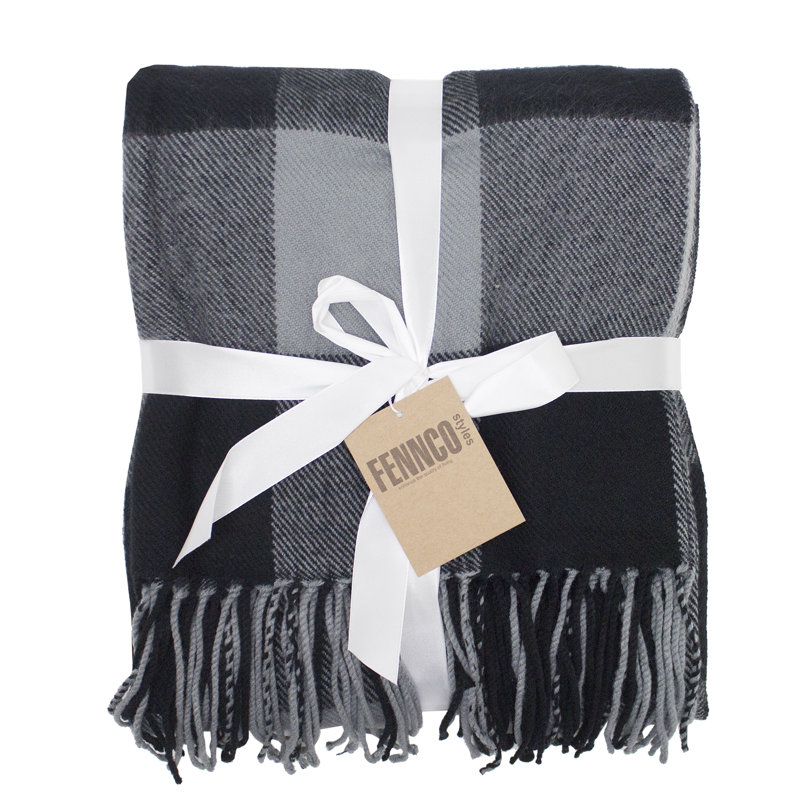 Hand Woven Throw Blanket, Gray