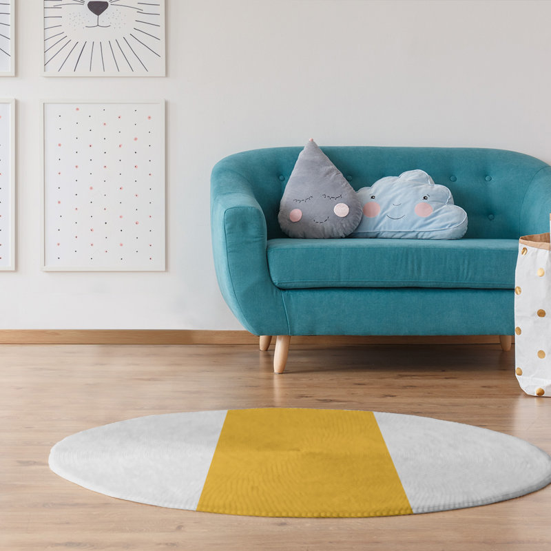 Chenille Indoor Rug, Round 5'