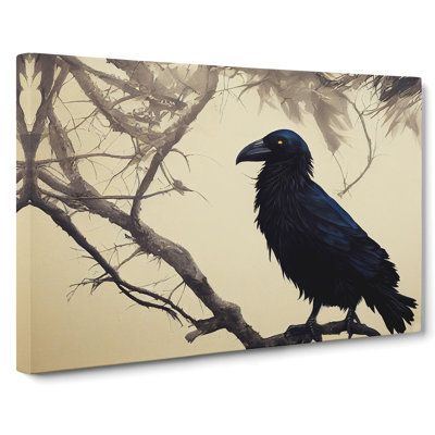 Boundless Raven Bird - Wrapped Canvas