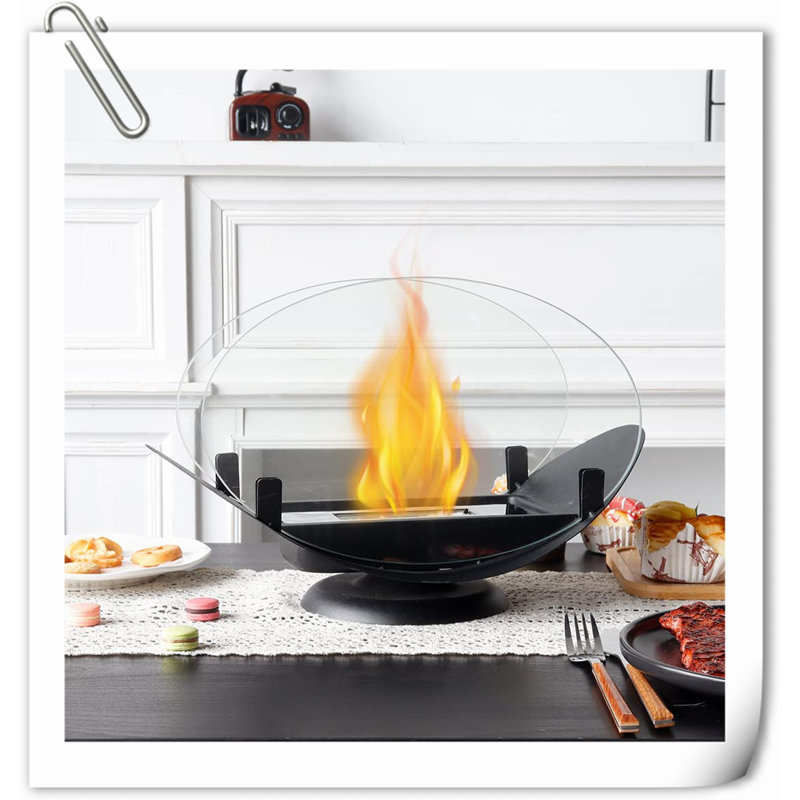 Tabletop Fire Tabletop Fireplace with Flame Guard