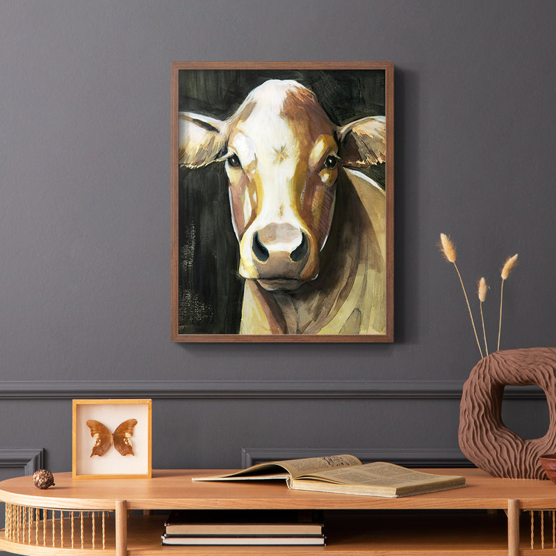 «Sweet Eyes I», reproduction encadrée - bois massif, Brun, H 20 po x l 16 po