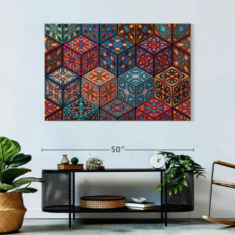Cubes de mandala Kerner, H 32 po x l 48 po