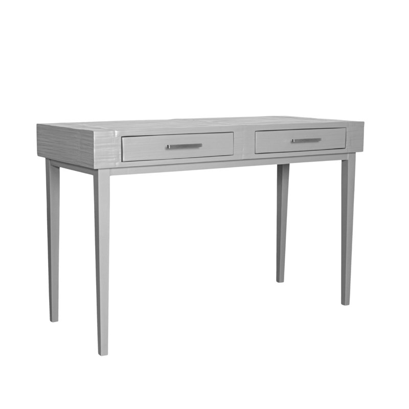 Bureau en bois massif Andros, Gris clair
