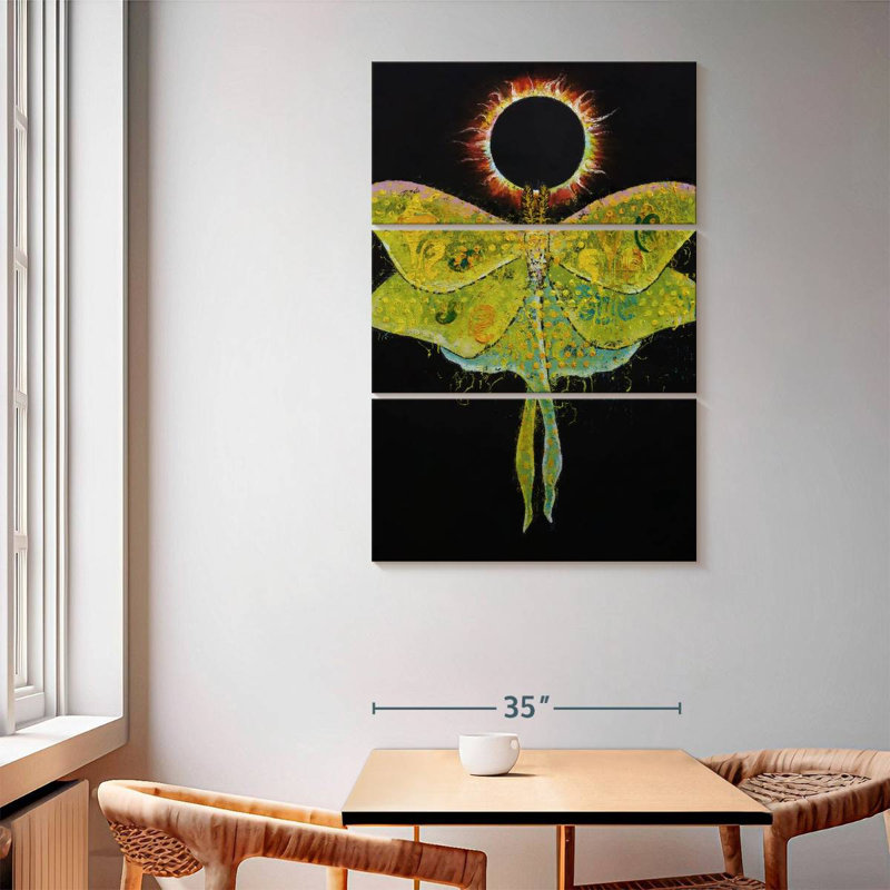 Brampt Luna Moth Eclipse, 65" H x 42" W