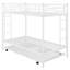 Lit simple superposé au dessus d'un lit simple avec lit gigogne, blanc-2050933048