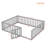 Wren  Wood Daybed Frame With Fence, Rustic Style, Solid Pine-924780176-858860546