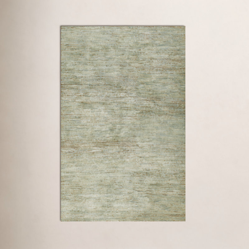 Sarina Abstract Area Rug in Green, Runner 2'3" x 8'