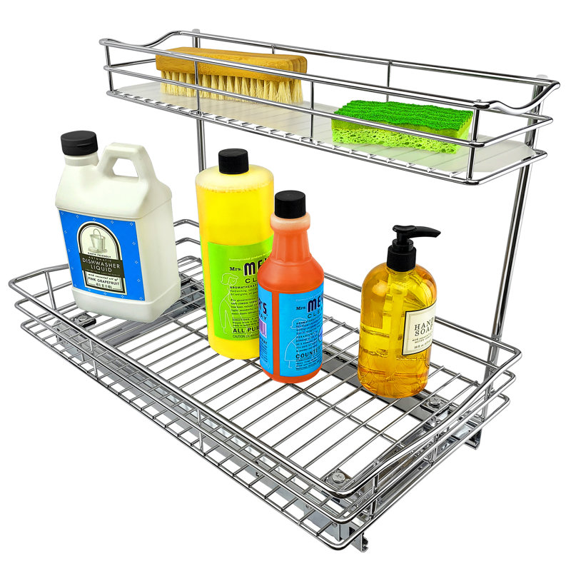 Organisateur d'armoires de cuisine escamotable sous le lavabo Lynk Professional, H 14 po x l 11,5 po x P 18 po