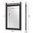 Keira-Mai Barn Door Bathroom Mirror, Black Wood Frame Wall Mounted Vanity Mirror with Metal Hanging Rod, Farmhouse Industrial Rectangle Wall Mirror for Bathroom-1208983963-1214536496