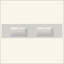 Lavabo en résine pour meuble-lavabo de salle de bain, avec deux lavabos rectangulaires encastrés, trou de robinet simple, comptoir de meuble-lavabo seulement