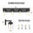 27.5 Inch 4-Light Bathroom Vanity Light, Matte Black Rustic Fixture Over Mirror With Clear Glass Shade-1332922268-1332921955-1332921953