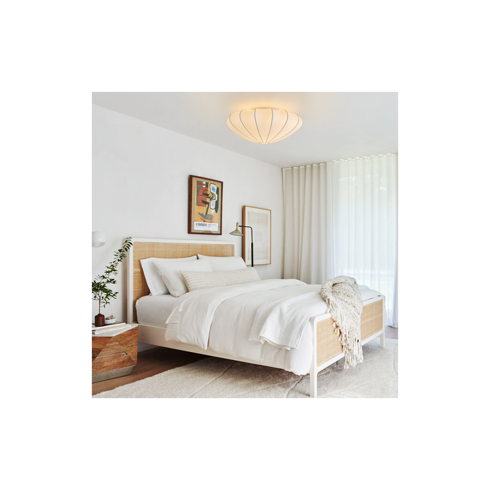 Jessa Silk Flush Mount, 8.2" H x 19.7" W x 19.7" D