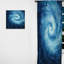 Blue Swirl Wave Spiral VII - Rideau à spirales abstraites - Velours obscurcissant - 1 panneau-107580077