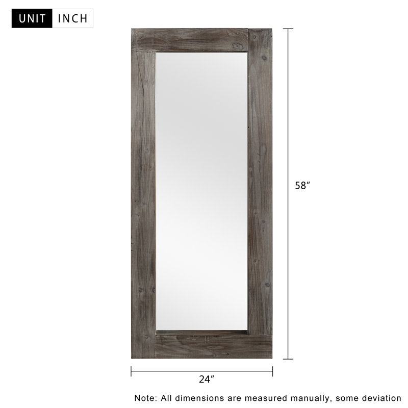  Miroir mural Mateus, Gris anthracite, 58 po x 24 po