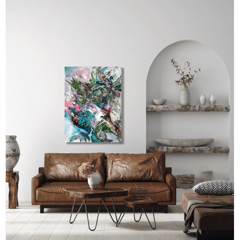 AVIARY I AVIARY I - Unframed Print on Canvas, 61.5" H x 41.5" W x 1.75" D, Brown Framed Canvas