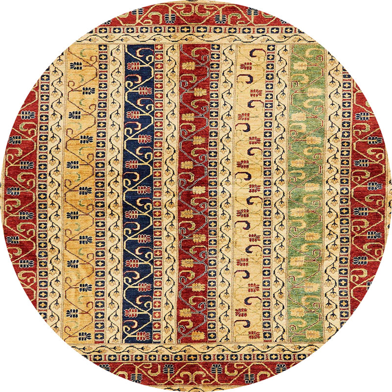Tapis abstrait moderne 704, Rond 5 pi