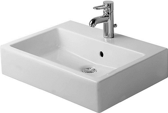 Vero Ceramic Rectangular Console Bathroom Sink with Overflow