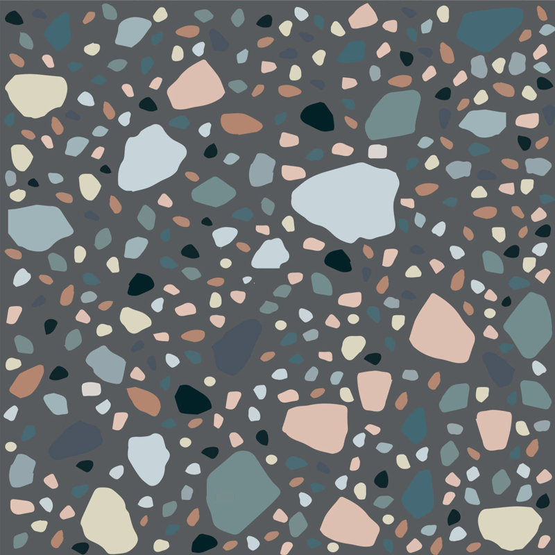 Carreau de mosaïque auto-adhésif en vinyle l 8 po x L 8 po, Terrazzo gris