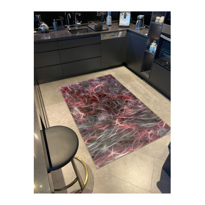 Tapis rose lavable à la machine