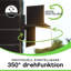 Matte Black 2 - Bulb Integrated LED Frosted Glass Outdoor Armed Scone