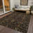 Zara Black Washable Indoor-Outdoor Rug - -197221462