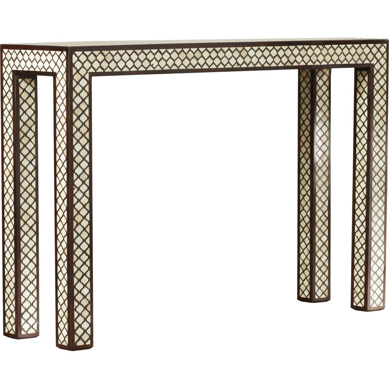 Basan Wood & Bone Inlay Console Table