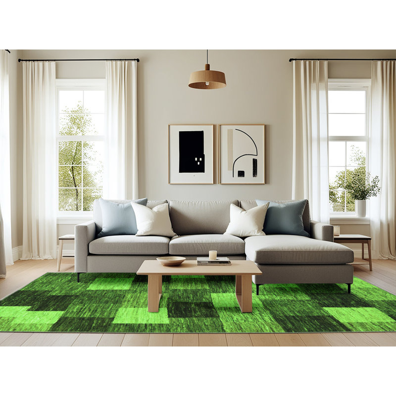 Treden Performance Abstract Indoor Rug, Rectangle 6' x 9'