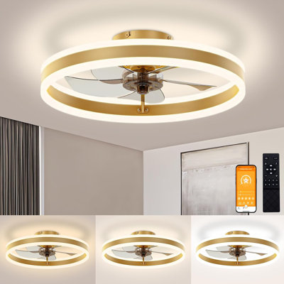 Low Rise Ceiling Fan With Lighting Fixtures