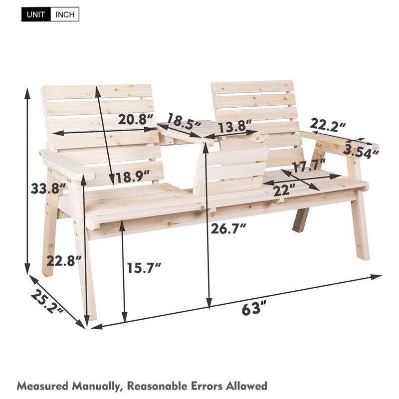 Banc de jardin avec table pliante Terrace