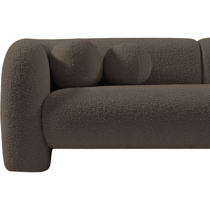 Emory 89" Sofa, Brown Boucle Fabric