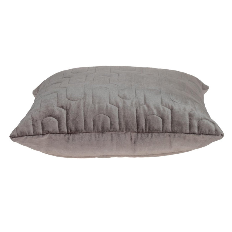 Coussin décoratif, Taupe géométrique luxuriant matelassé