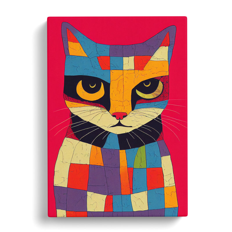 Cat Patchwork Vol.2 - Wrapped Canvas, 76cm H x 50cm W x 3cm D