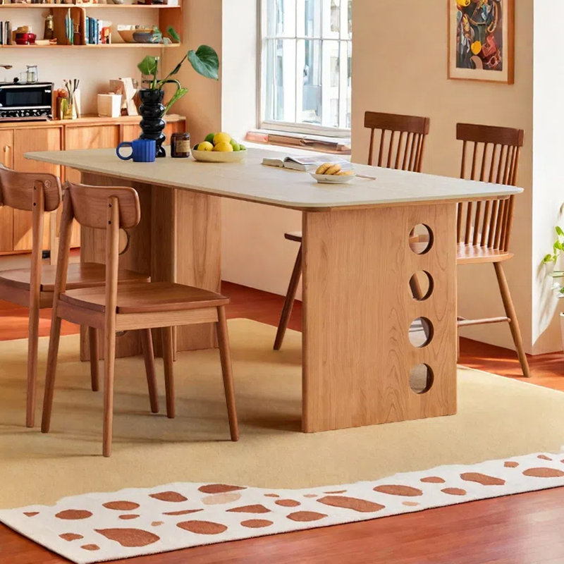 Table de salle à manger de style domestique simple, H 29,33 po x L 70,87 po x l 35,43 po