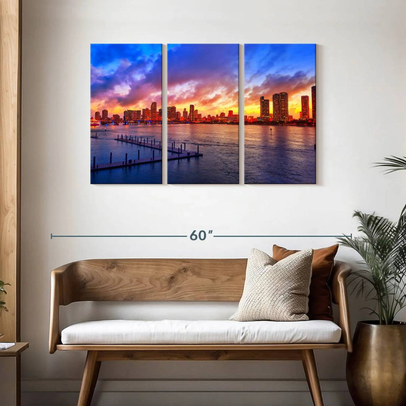 Sireci Miami Vivid Sunset, 28" H x 45" W