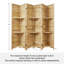 Paravent avec tablettes, écran en bois pliable de 5,6 pi avec charnières doubles-1152288727-1152288714