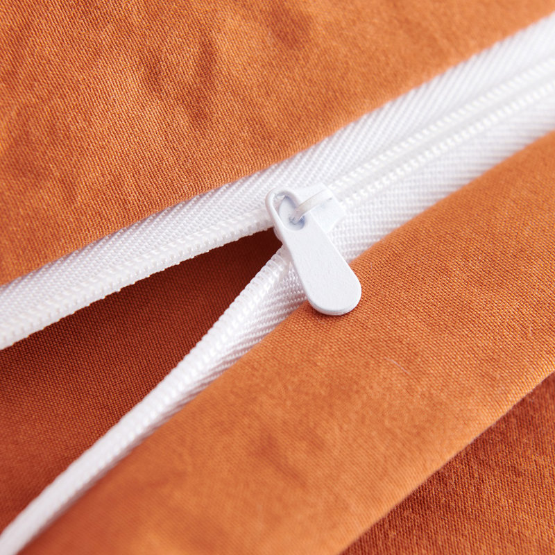  Ensemble de housse de couette Nayoroom, Housse de couette très grand + 2 taies d'oreiller, Orange brun