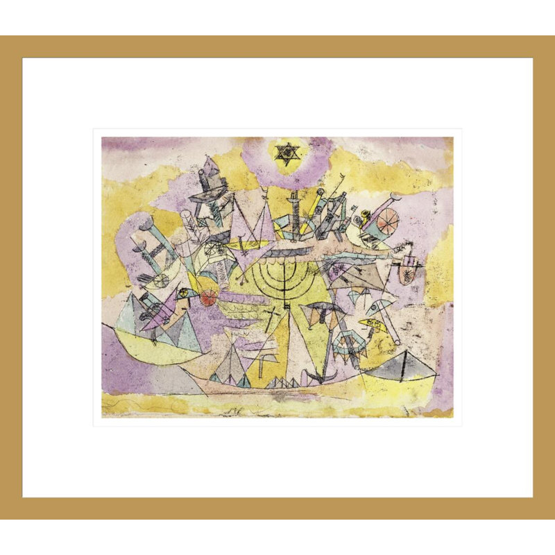 «The Unlucky Ships» par Paul Klee, impression giclée sur cadre, 13,75 po H x 15,77 po L