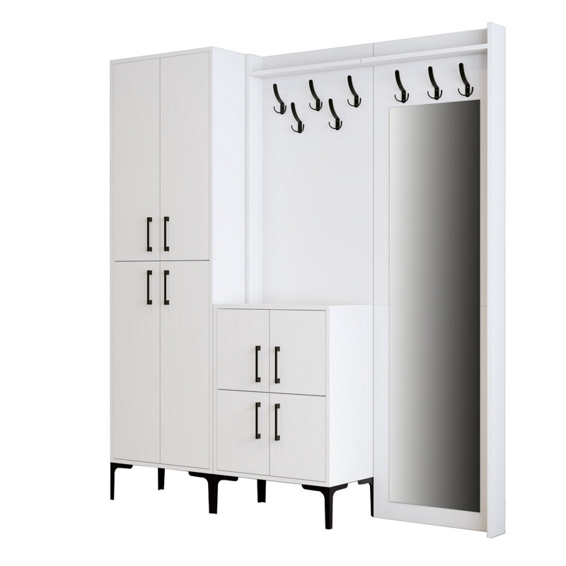 Adila Hall Tree 180cm Wide with Shoe Storage