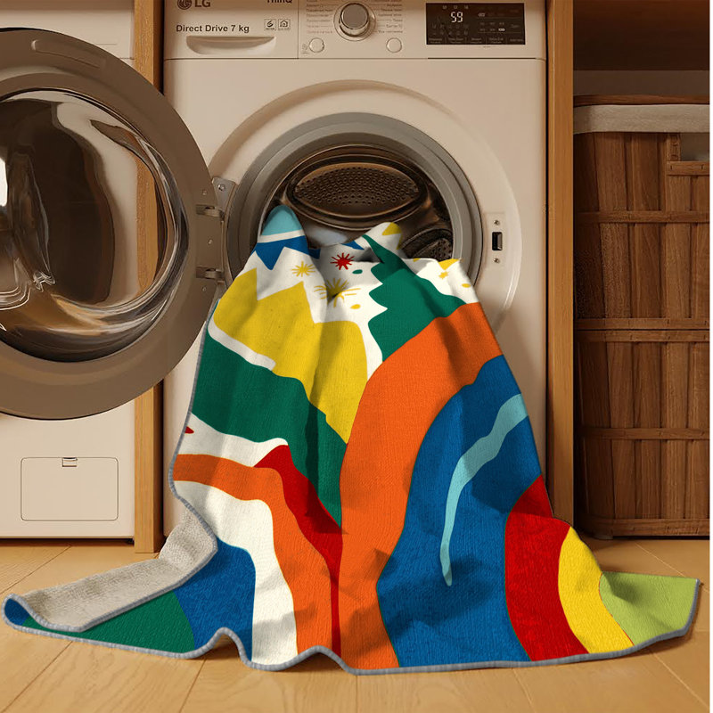 Retro Swagger Rug, Rectangle 4' x 6'