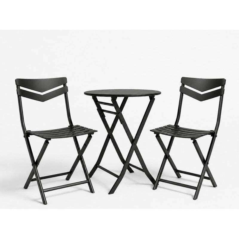Patio Dining Set with, Black