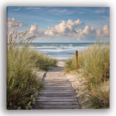 Coastal Passage - Seaside Walkway Canvas Art