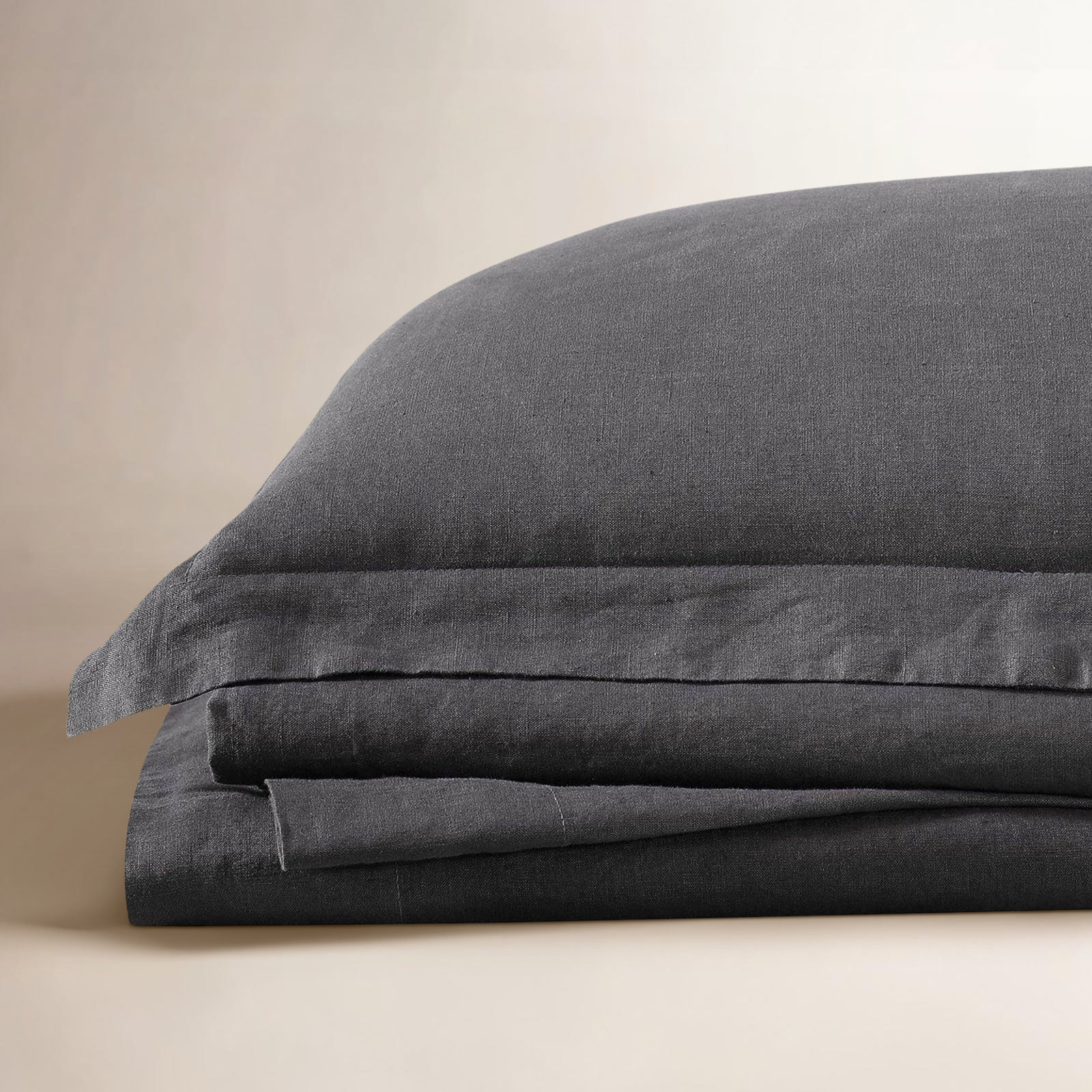 Nena Linen Sheet Set, Full / Queen, Charcoal