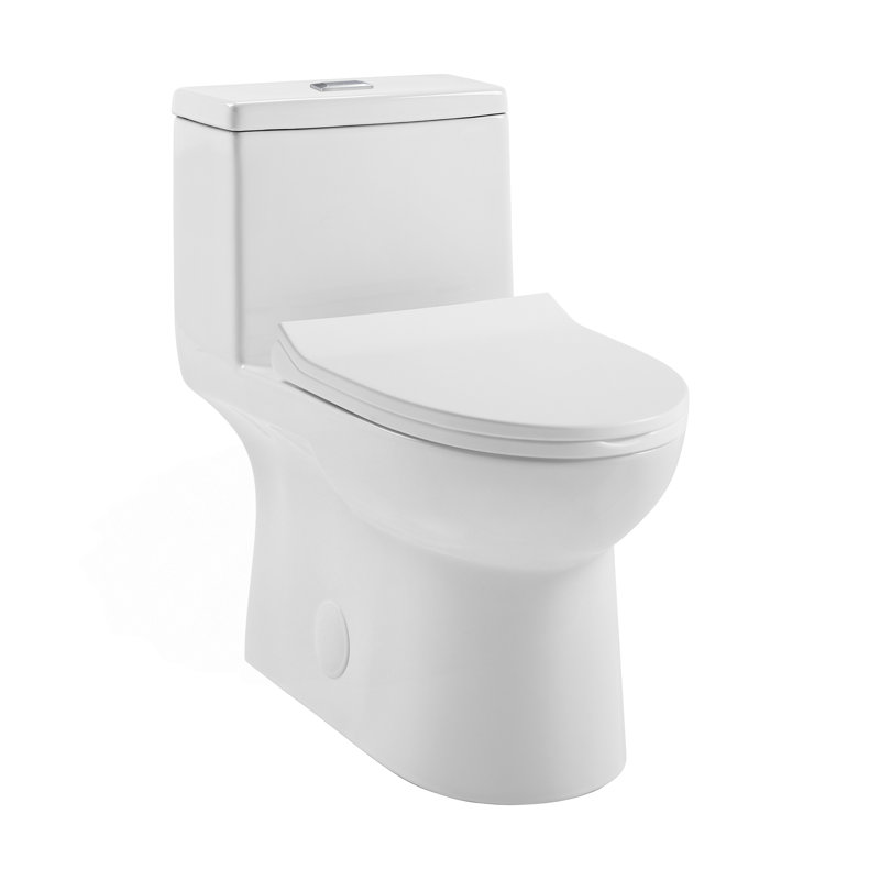 Swiss Madison Daxton 1.1 Gallons Per Minute GPF Elongated Floor Mounted One-Piece Toilet (Seat Included), White