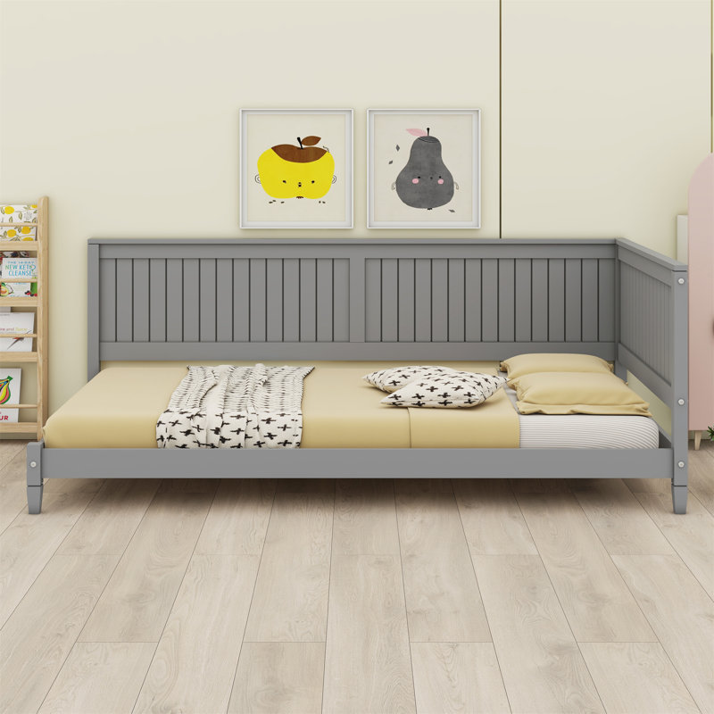 Lit de jour Ingus, Gris, Lit simple