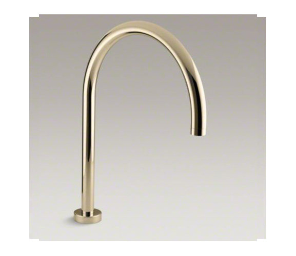 Laminar Deck-Mount 13" Reach, 11" Height Bath Filler, Vibrant French Gold