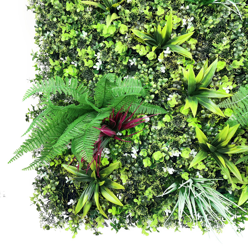 40" Artificial Boston Fern Yucca Grass Greenery Wall Panel Hedge Mat Backdrop Privacy Screen
