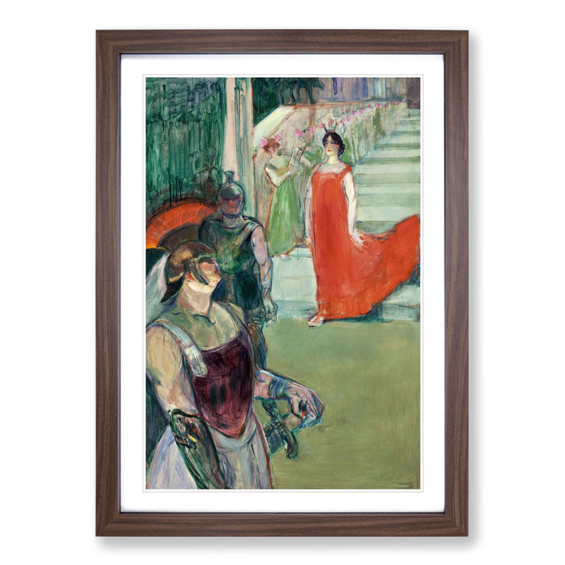 The Opera by Henri de Toulouse-Lautrec - Picture Frame Painting, 36cm H x 27cm W x 2cm D, Walnut Framed
