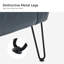 Chaise en similicuir Leona avec base en métal-1712813998